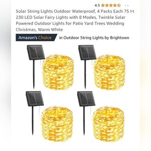 Set of 4 led string twinkle lights